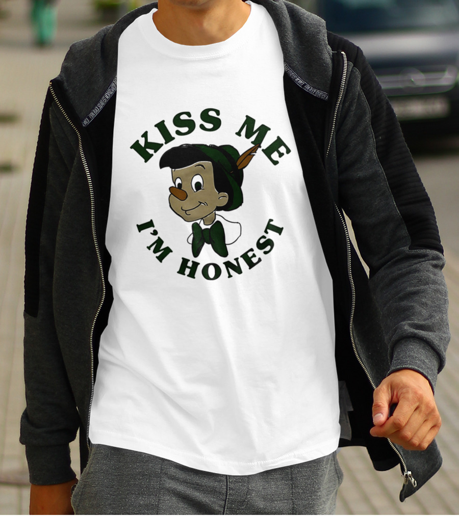 Kiss Me I'm Honest St. Patrick's Day Pinocchio T-Shirt