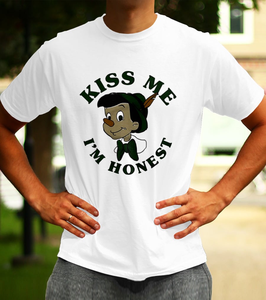 Kiss Me I'm Honest St. Patrick's Day Pinocchio T-Shirt