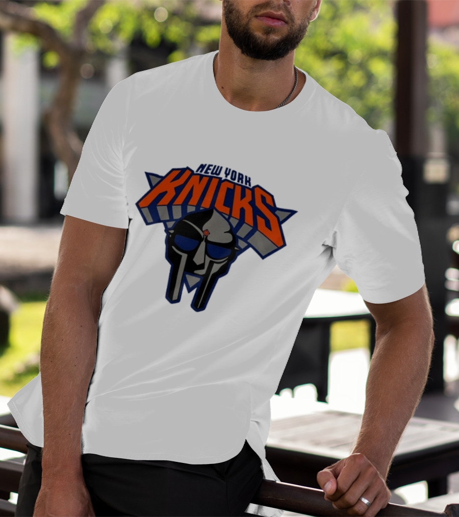 New York Knicks MF Doom Mask Collaboration T-Shirt