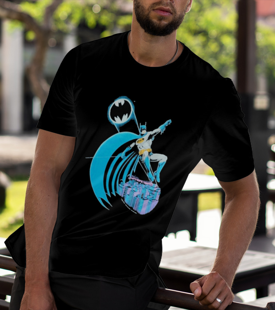 Wyco 1988 Batman DC Comics Retro Hero Gotham City Scene T-Shirt