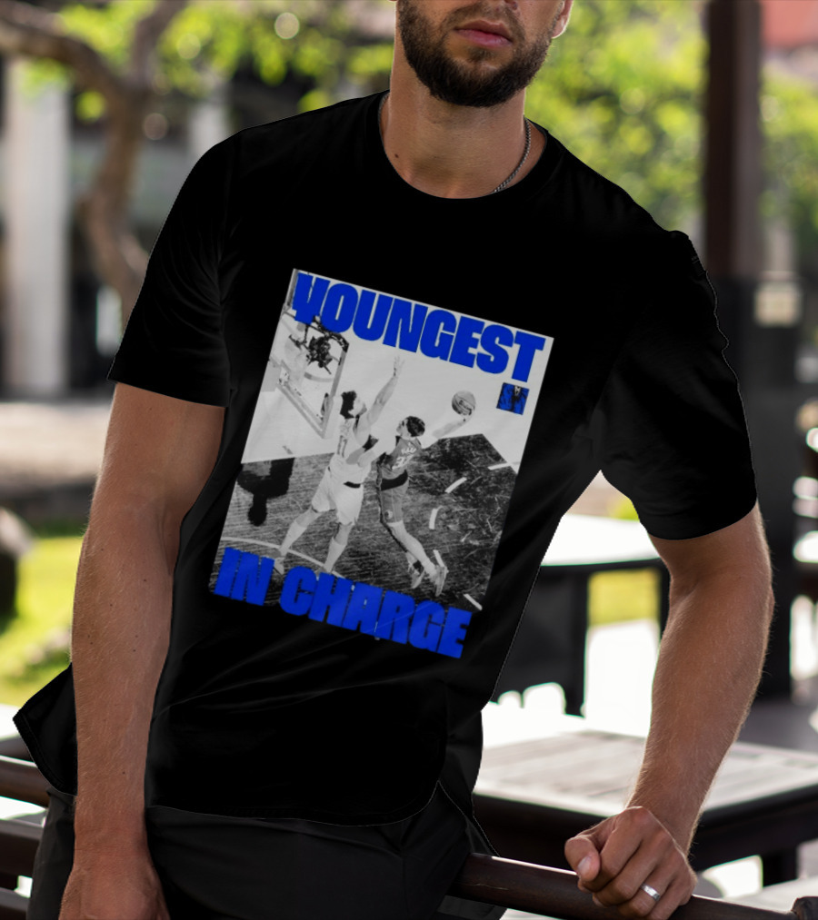 Youngest In Charge Cooper Flagg Dallas Mavericks Dunk T-Shirt