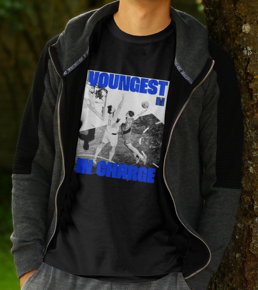 Youngest In Charge Cooper Flagg Dallas Mavericks Dunk T-Shirt