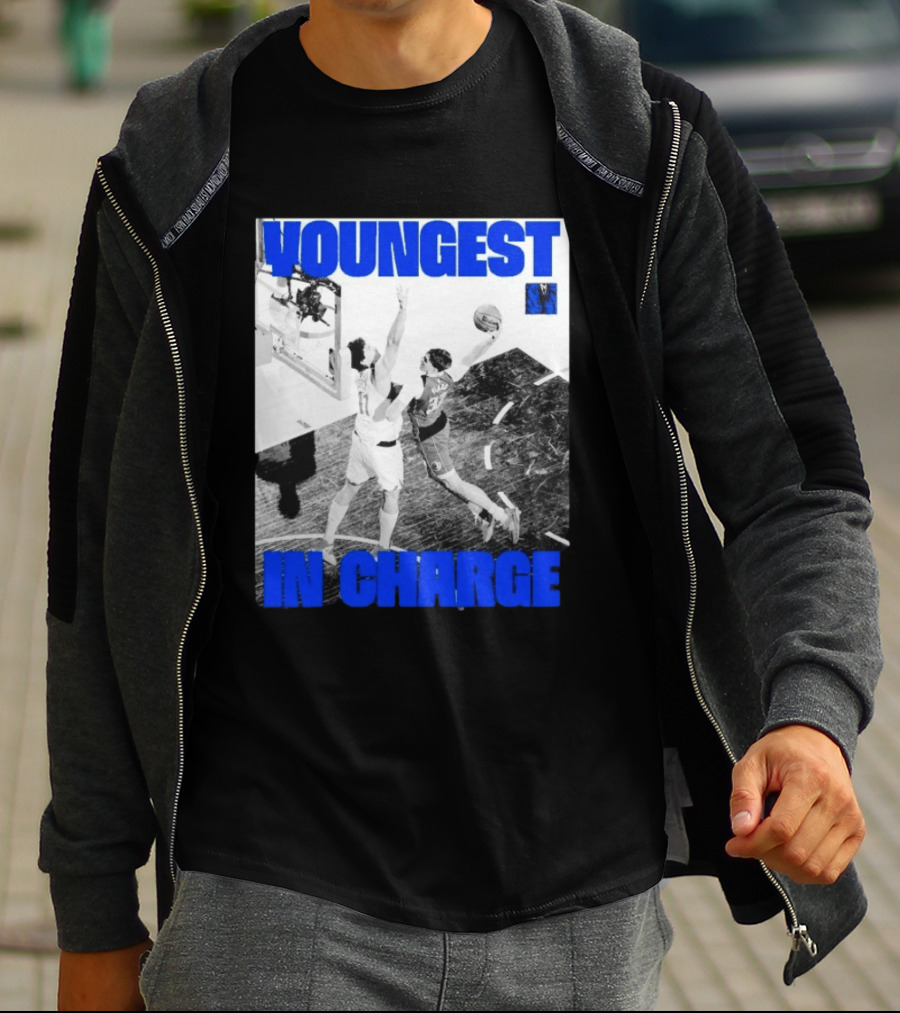 Youngest In Charge Cooper Flagg Dallas Mavericks Dunk T-Shirt
