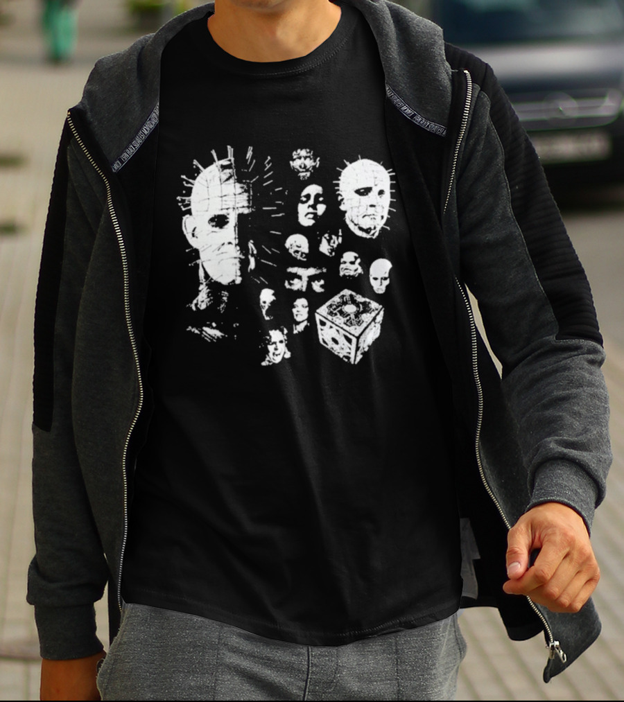 Futuremonsters Hellraiser Puzzle Box And Cenobite Faces T-Shirt