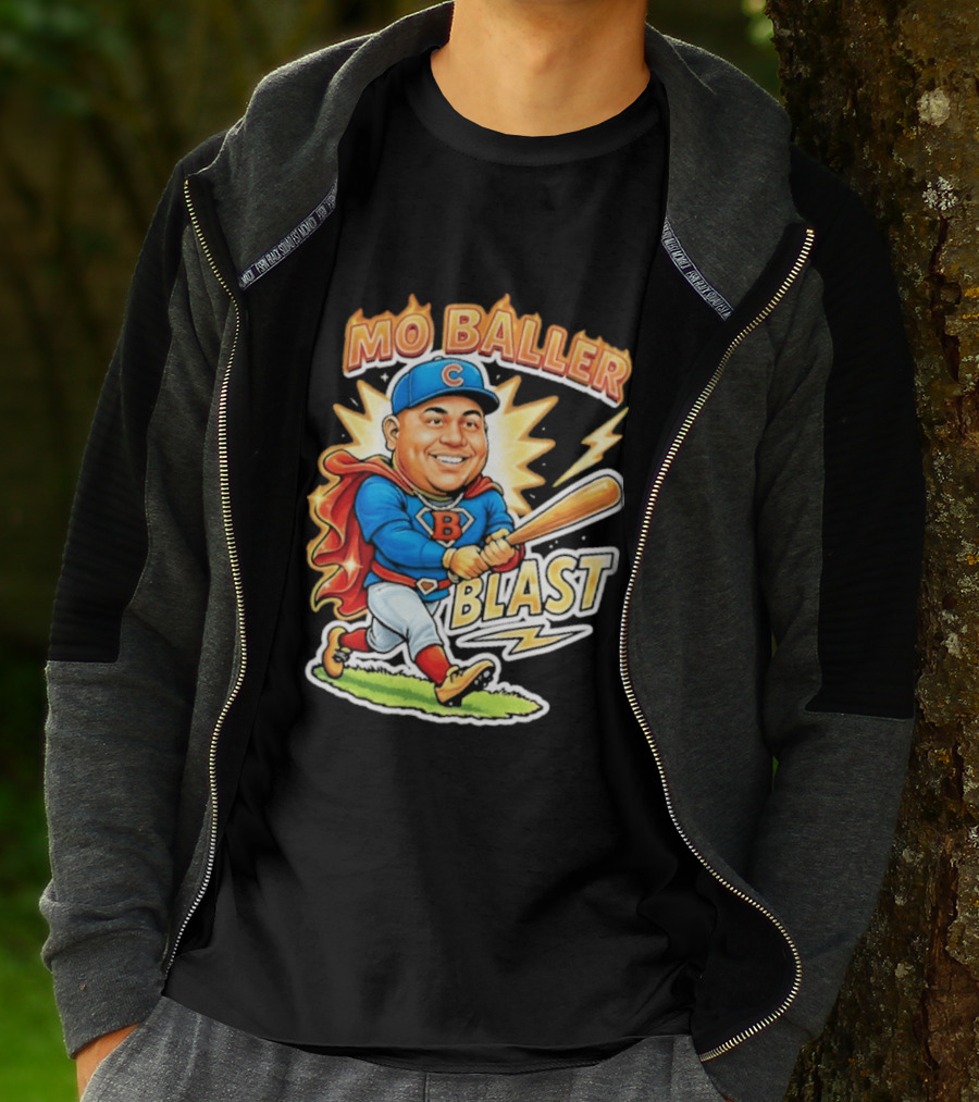 Mo Baller Blast Superhero Baseball Power T-Shirt