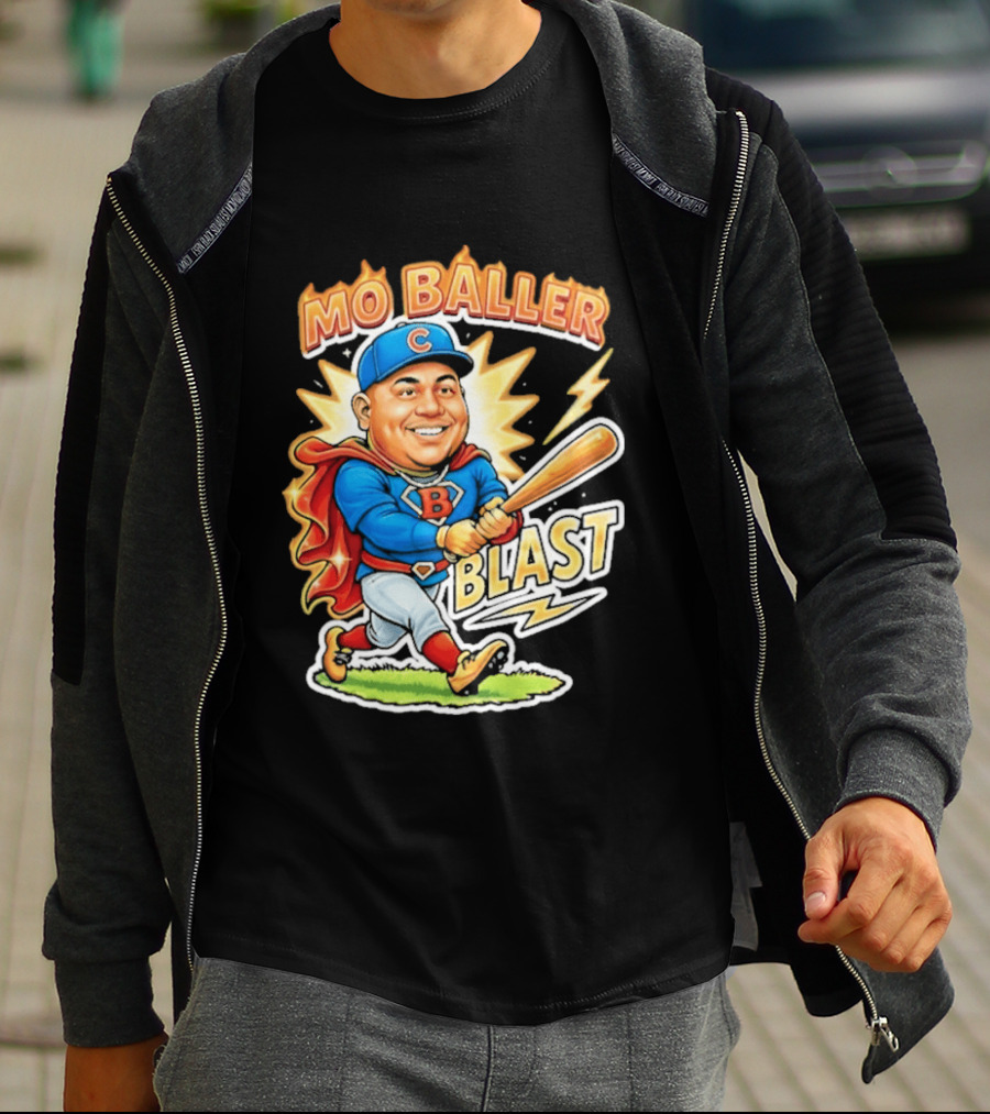 Mo Baller Blast Superhero Baseball Power T-Shirt