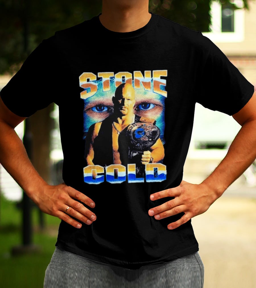 Stone Cold Steve Austin 1999 WWF Championship Belt Eyes T-Shirt