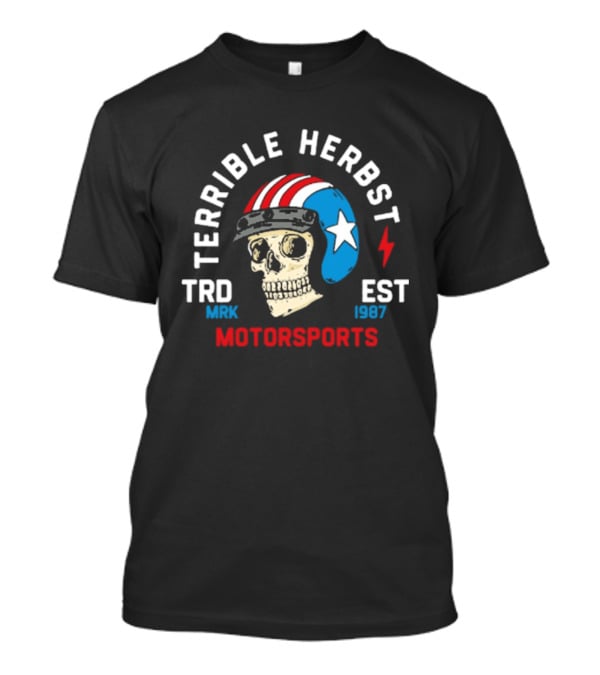 Terrible Herbst Motorsports TRD Mark EST 1987 Skull Helmet Star T-Shirt