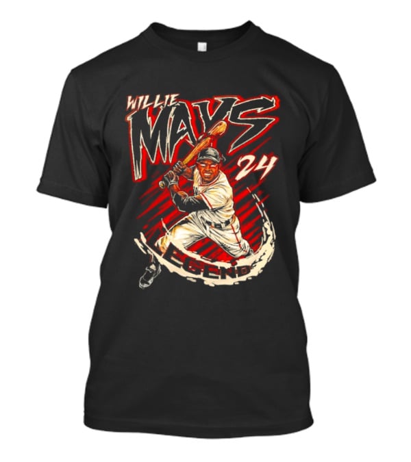 Willie Mays 24 San Francisco Giants Planet Euphoria Player Baseball T-Shirt