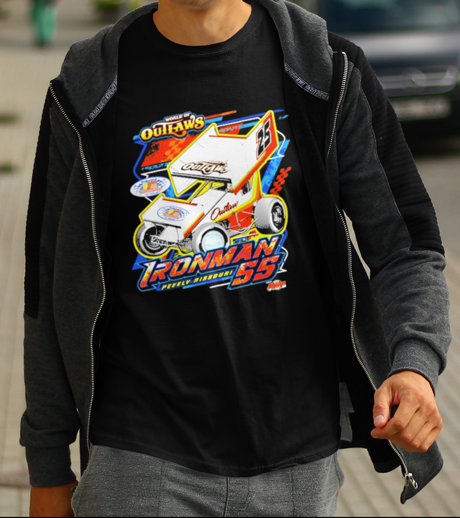 World Of Outlaws Sprint Car Series Ironman 55 Pevely Missouri Racing 23 T-Shirt
