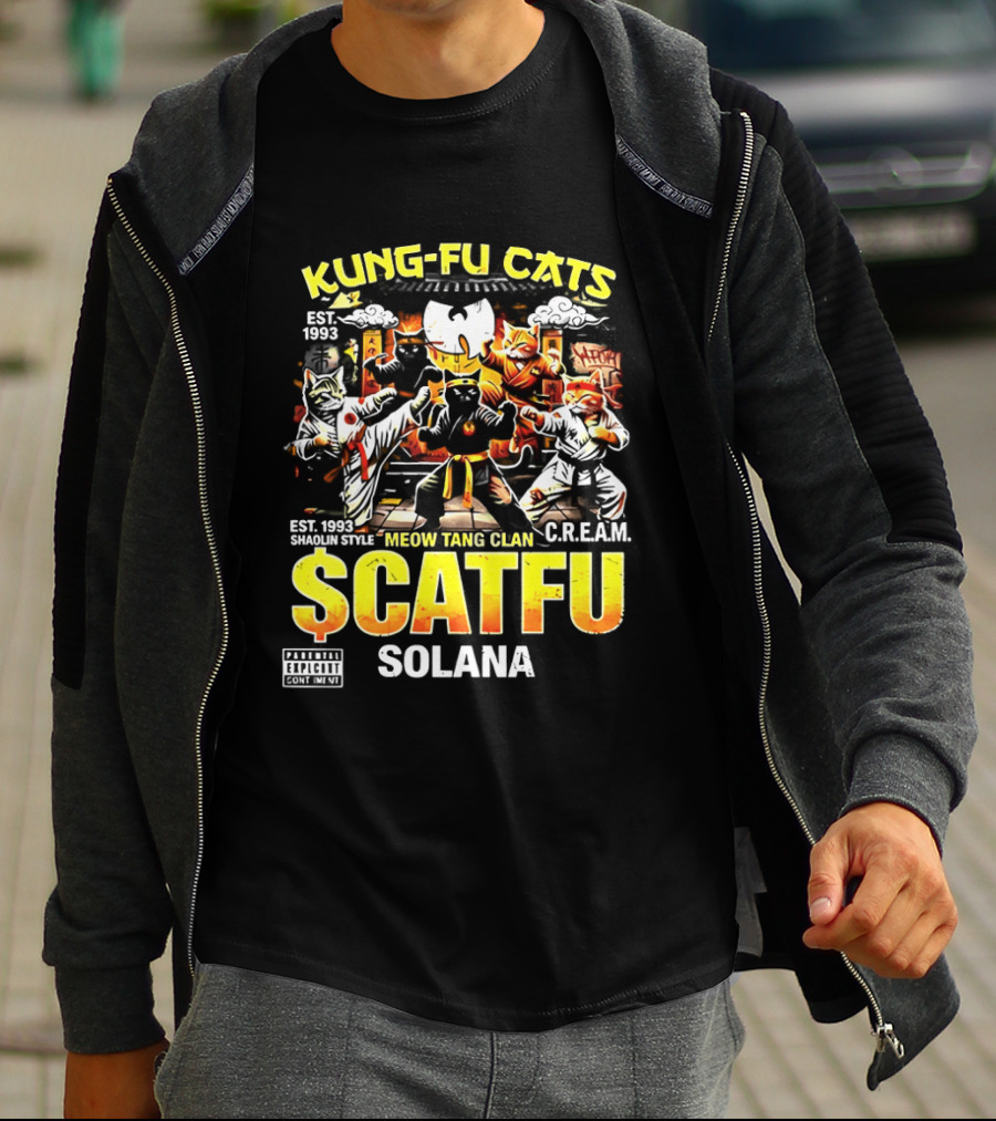Kung Fu Cats Meow Tang Clan Catfu Solana C.R.E.A.M. T-Shirt