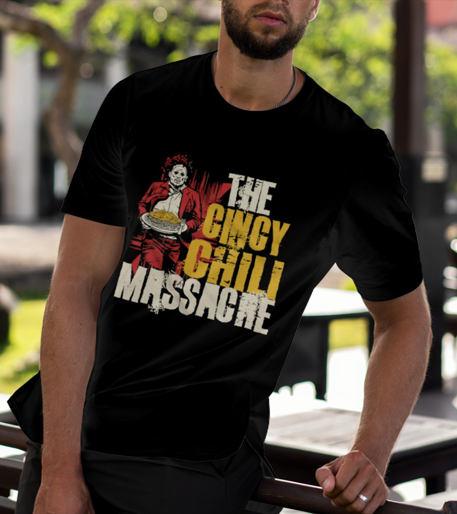 The Cincy Chili Massacre Horror Theme Cincinnati Food T-Shirt