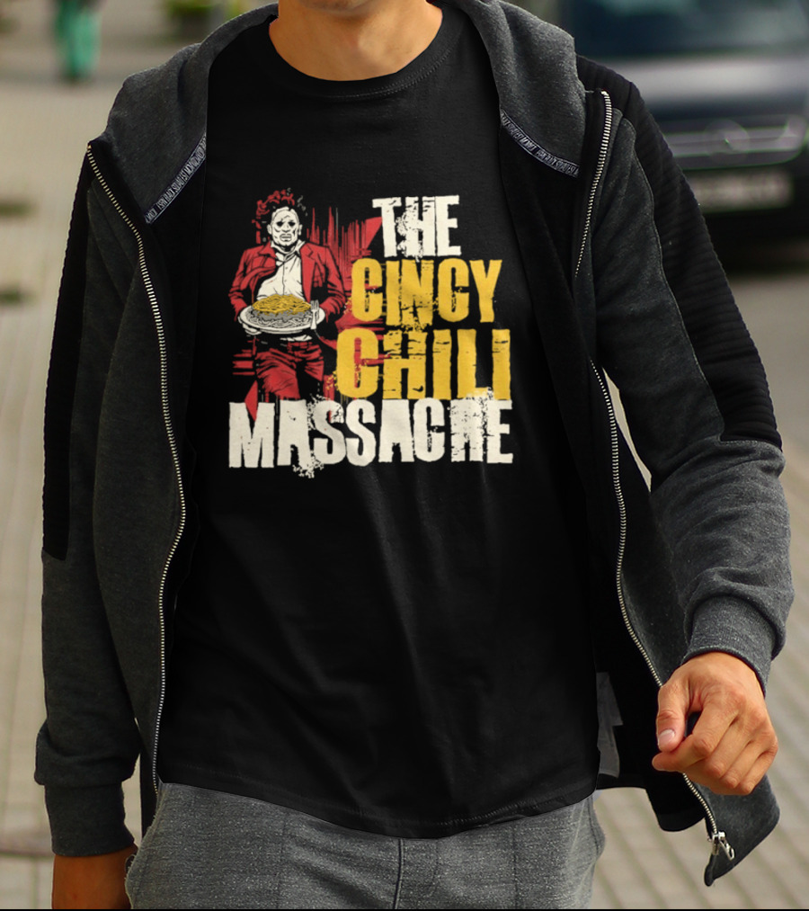 The Cincy Chili Massacre Horror Theme Cincinnati Food T-Shirt