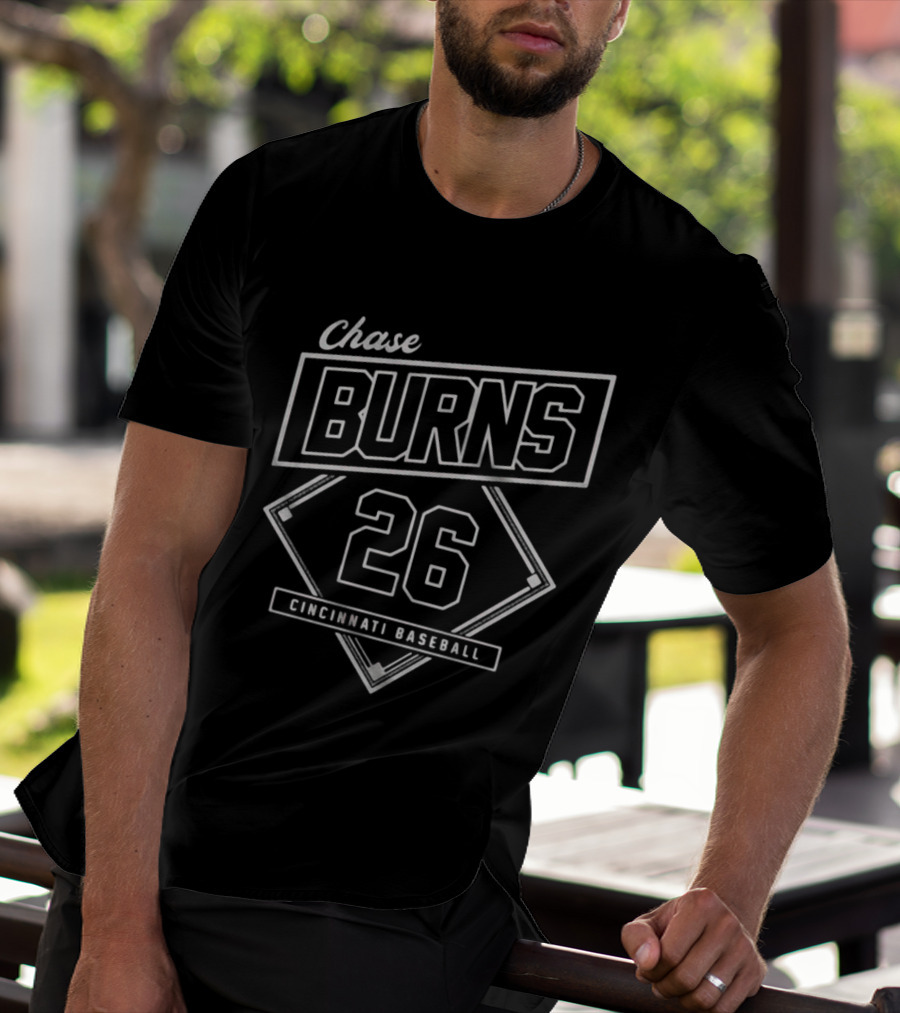 Cincinnati Baseball Chase Burns 26 Diamond T-Shirt