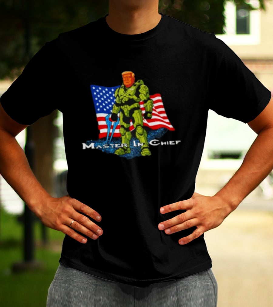Donald Trump Master In Chief American Flag Spartan Suit T-Shirt