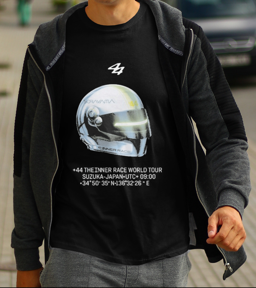 Sorayama Inner Race 44 Lewis Hamilton Helmet T-Shirt