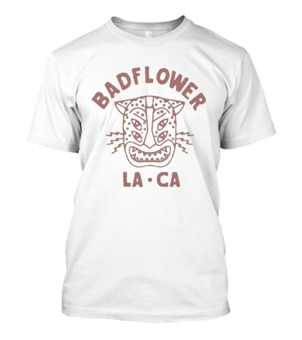 Badflower LA CA Crimson Jaguar Face T-Shirt