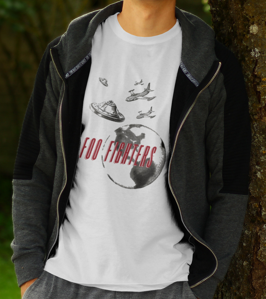 Foo Fighters UFO Earth And Aircraft Encounter T-Shirt