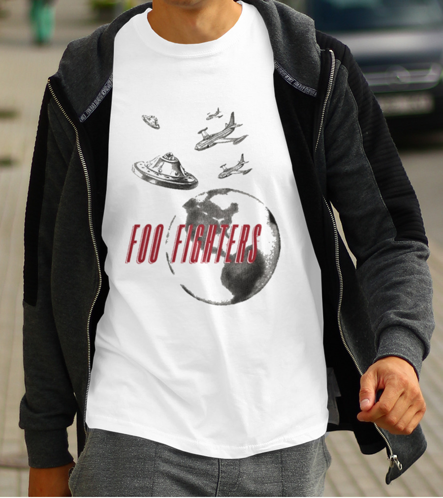 Foo Fighters UFO Earth And Aircraft Encounter T-Shirt