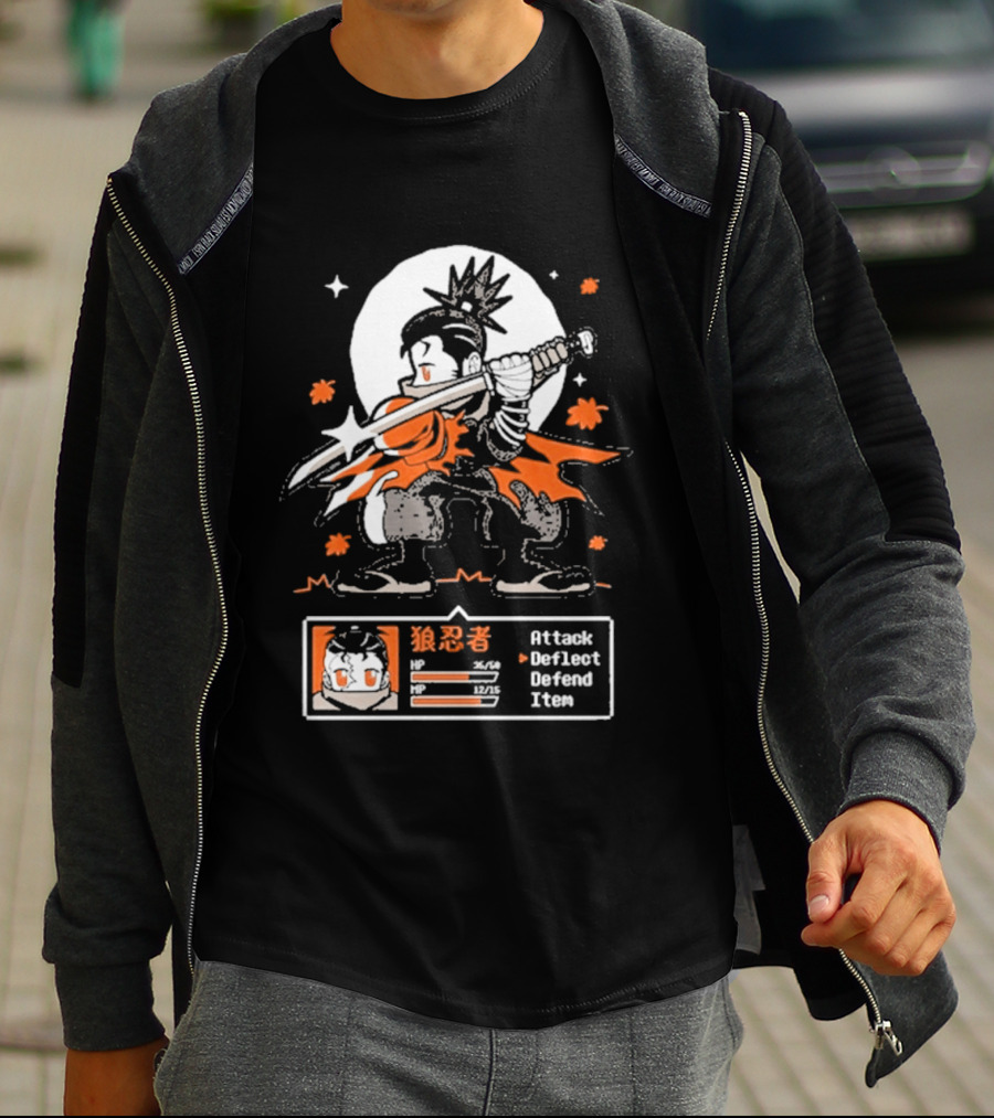 Attack Deflect Defense Item Ghost Wolf Goblin Tengu T-Shirt
