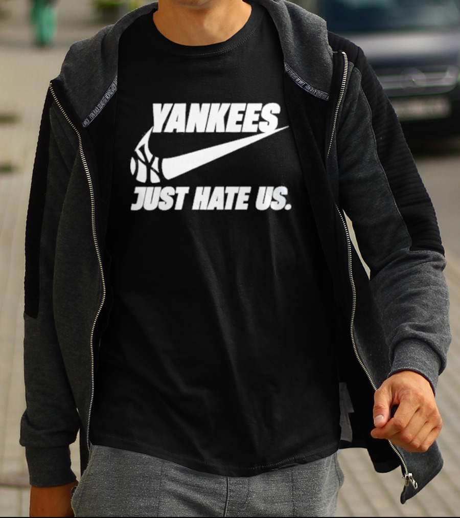 Yankees Just Hate Us Sneaker Swoosh T-Shirt