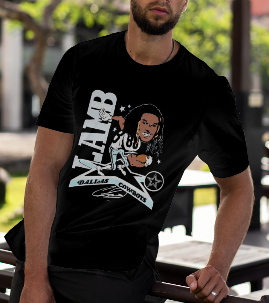 CeeDee Lamb Dallas Cowboys Star Caricature T-Shirt