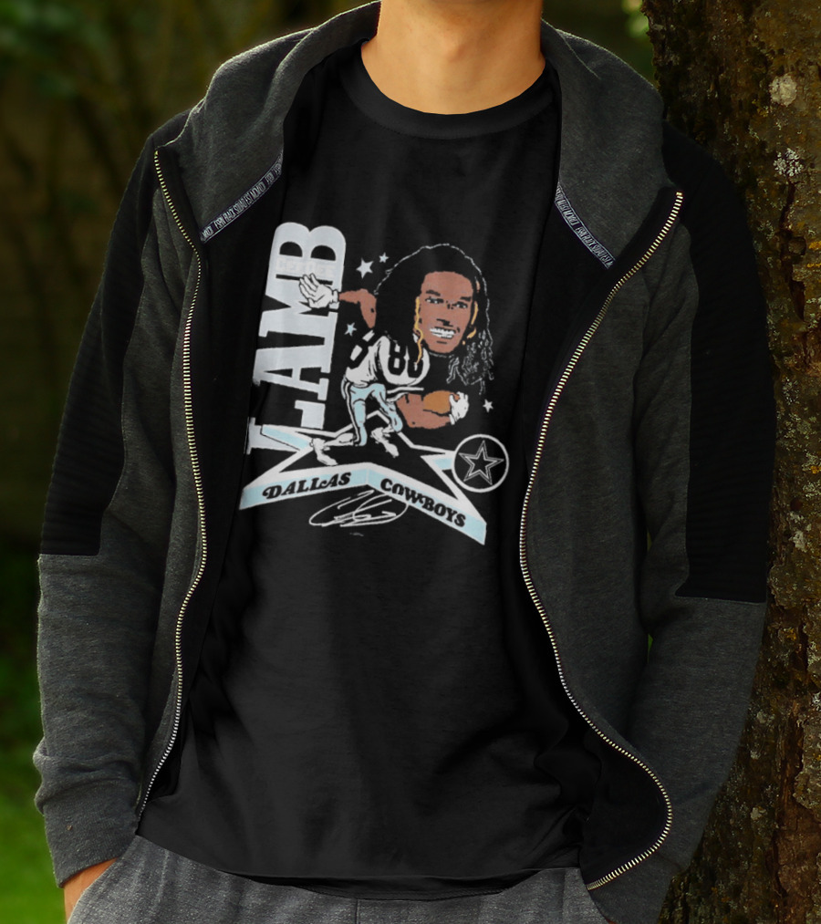 CeeDee Lamb Dallas Cowboys Star Caricature T-Shirt