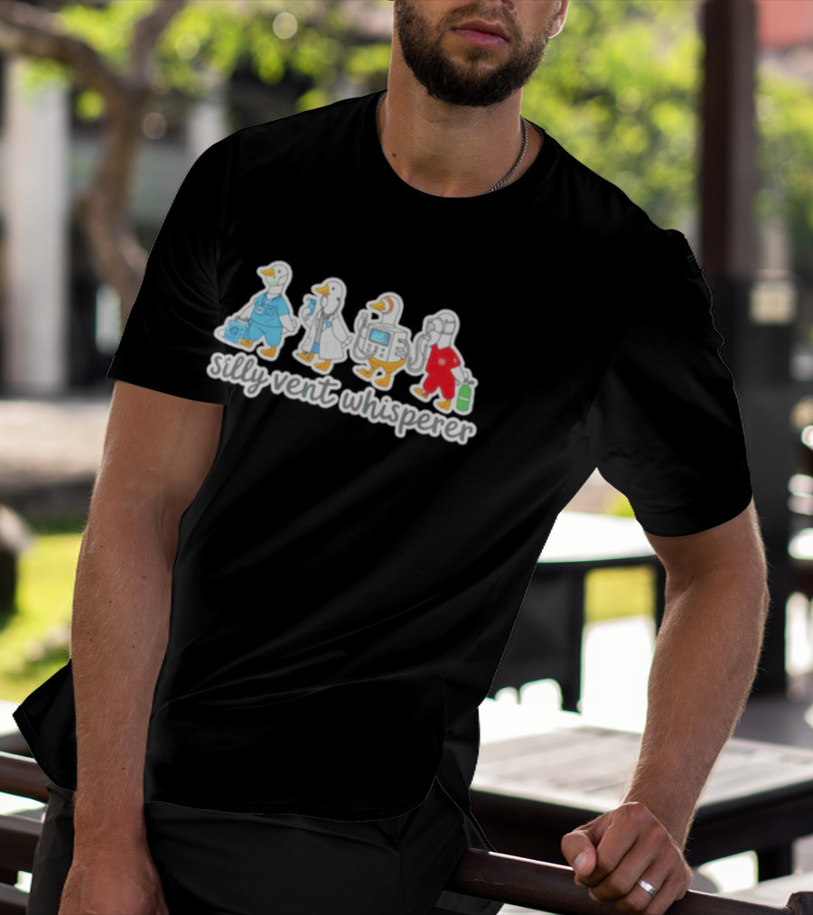 Silly Vent Whisperer Ducks In Medical Outfits T-Shirt