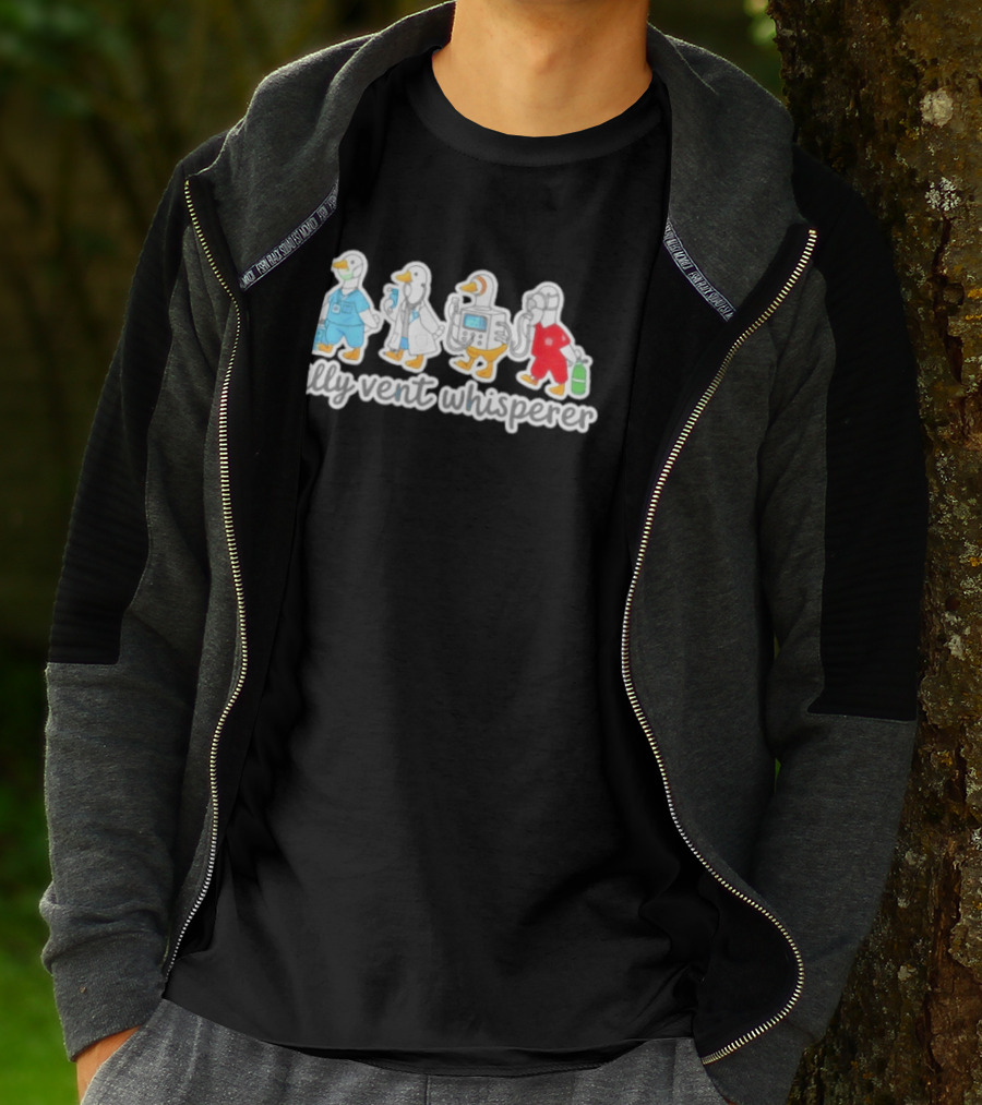 Silly Vent Whisperer Ducks In Medical Outfits T-Shirt