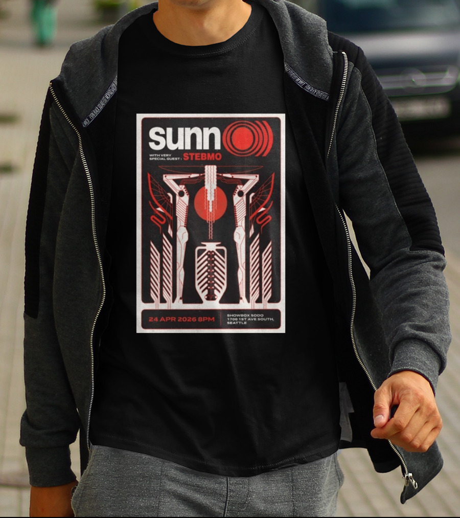 Sunn O))) 24 Apr 2026 8PM Seattle Showbox SoDo With Special Guest Stebmo T-Shirt