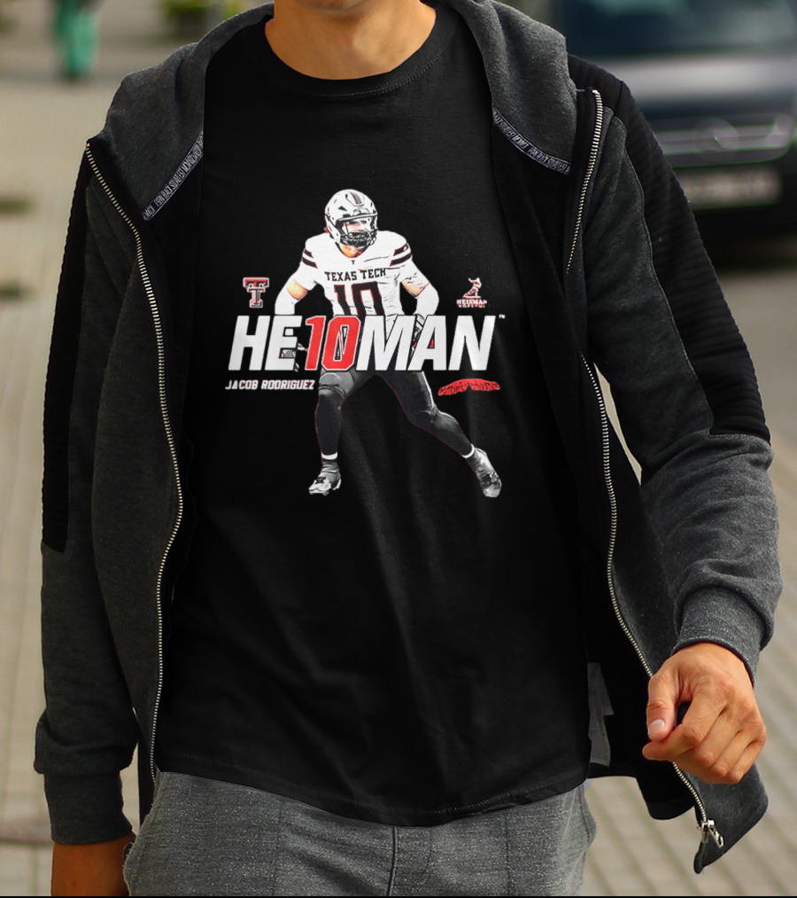 Texas Tech Red Raiders He10MAN Jacob Rodriguez Football 2025 T-Shirt
