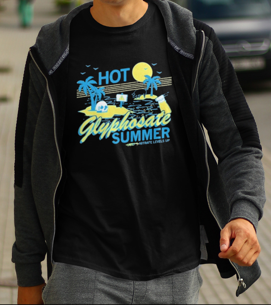 HOT Glyphosate Summer Saturate Levels Up Tropical Island Vibes T-Shirt