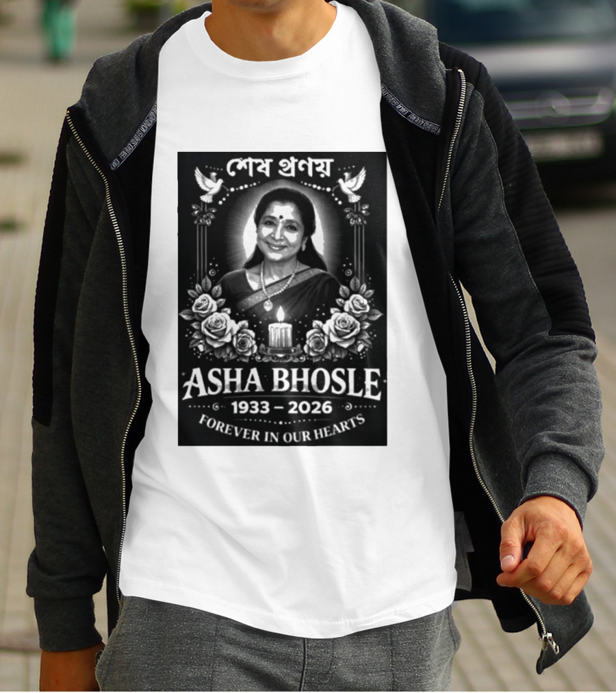 Asha Bhosle 1933 2026 Forever In Our Hearts Memorial T-Shirt
