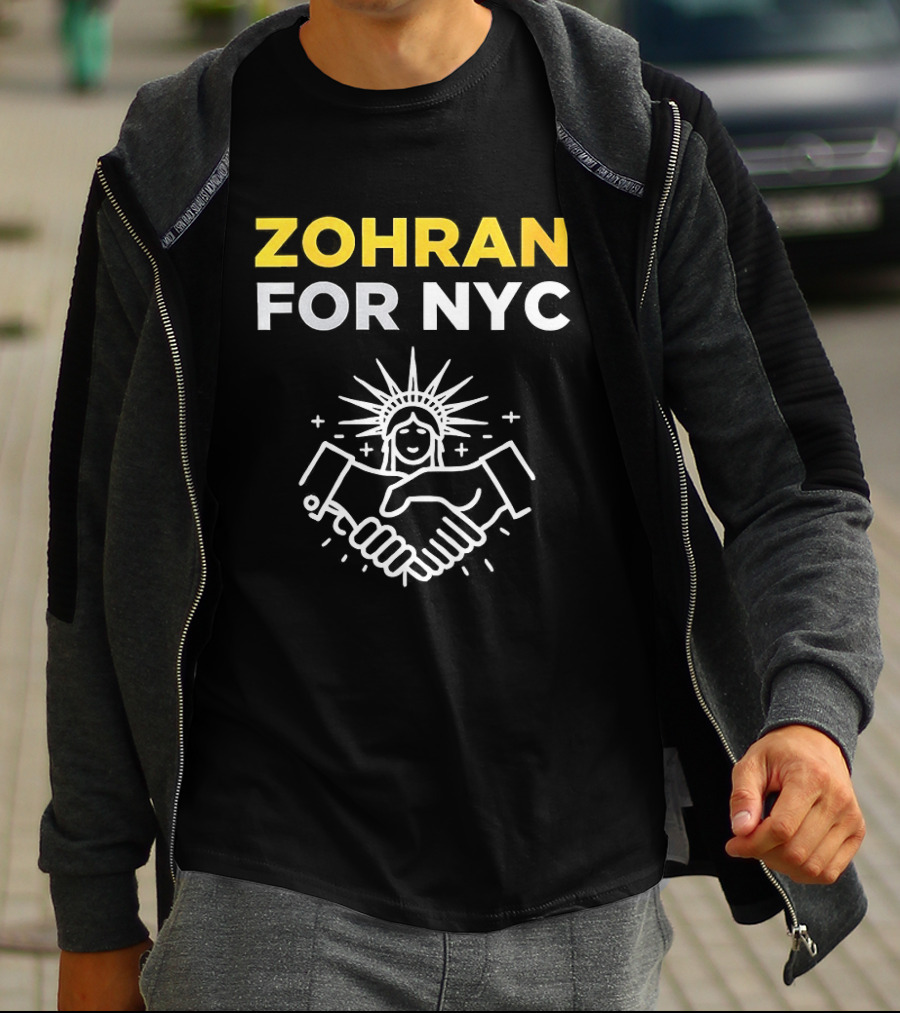 Zohran For NYC Mayor Statue Of Liberty Handshake T-Shirt