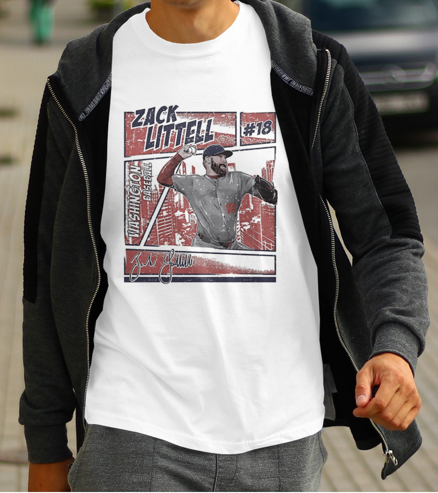 Zack Littell #18 Washington Nationals T-Shirt