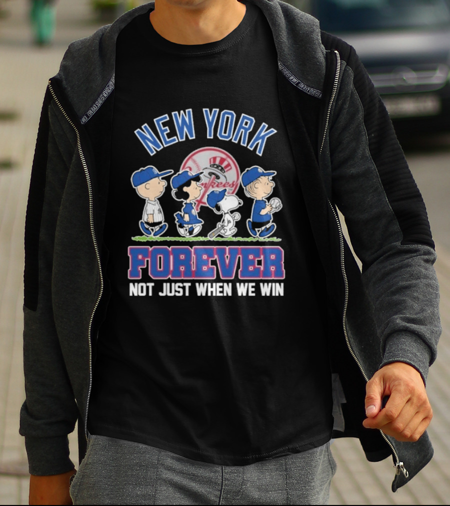 New York Yankees Peanuts Abbey Road Forever Not Just When We Win T-Shirt