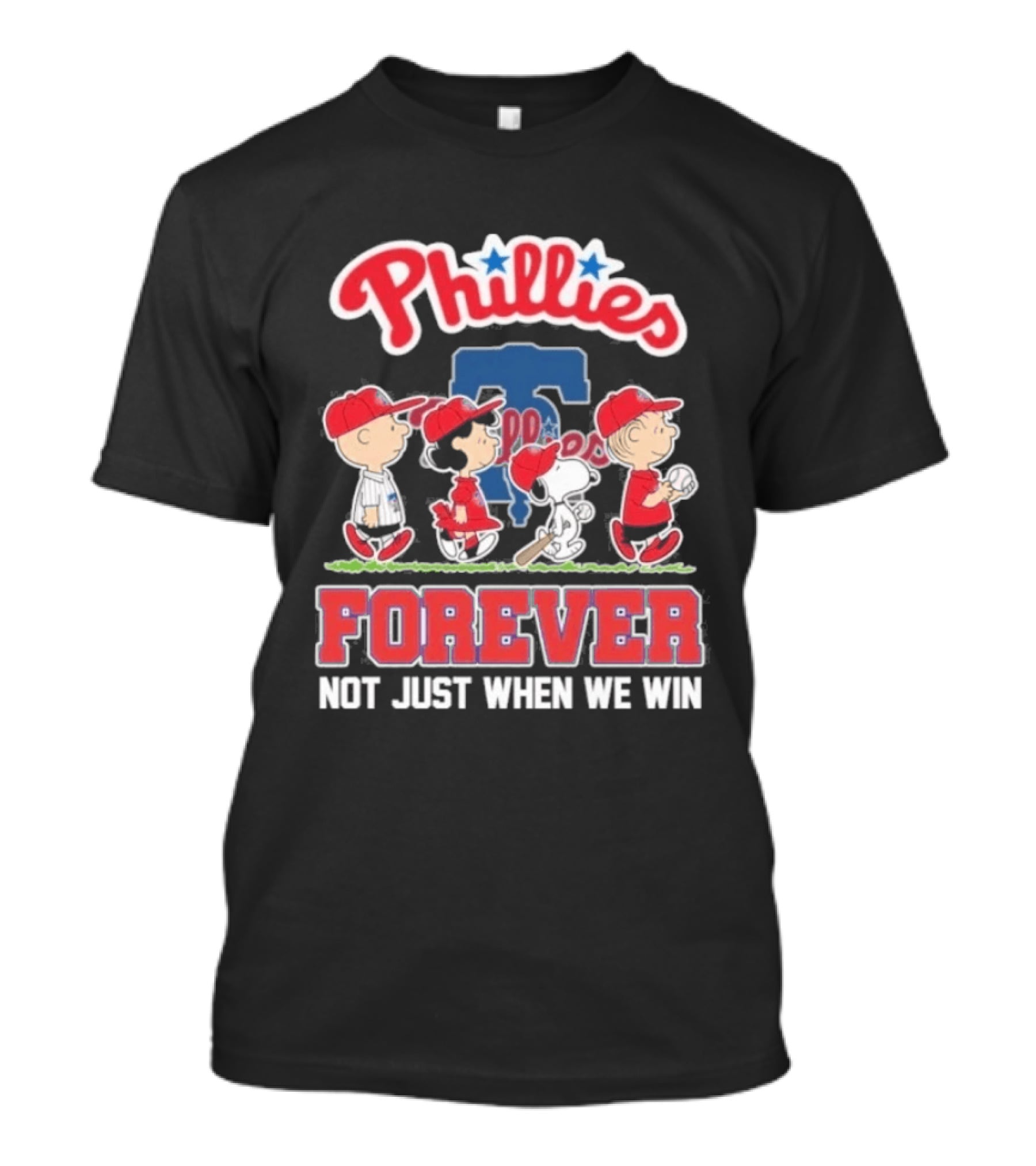 Philadelphia Phillies Peanuts Collaboration Abbey Road Forever Not Just When We Win T-Shirt