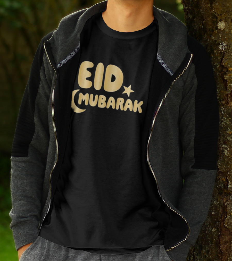 Eid Mubarak Crescent Moon And Star T-Shirt
