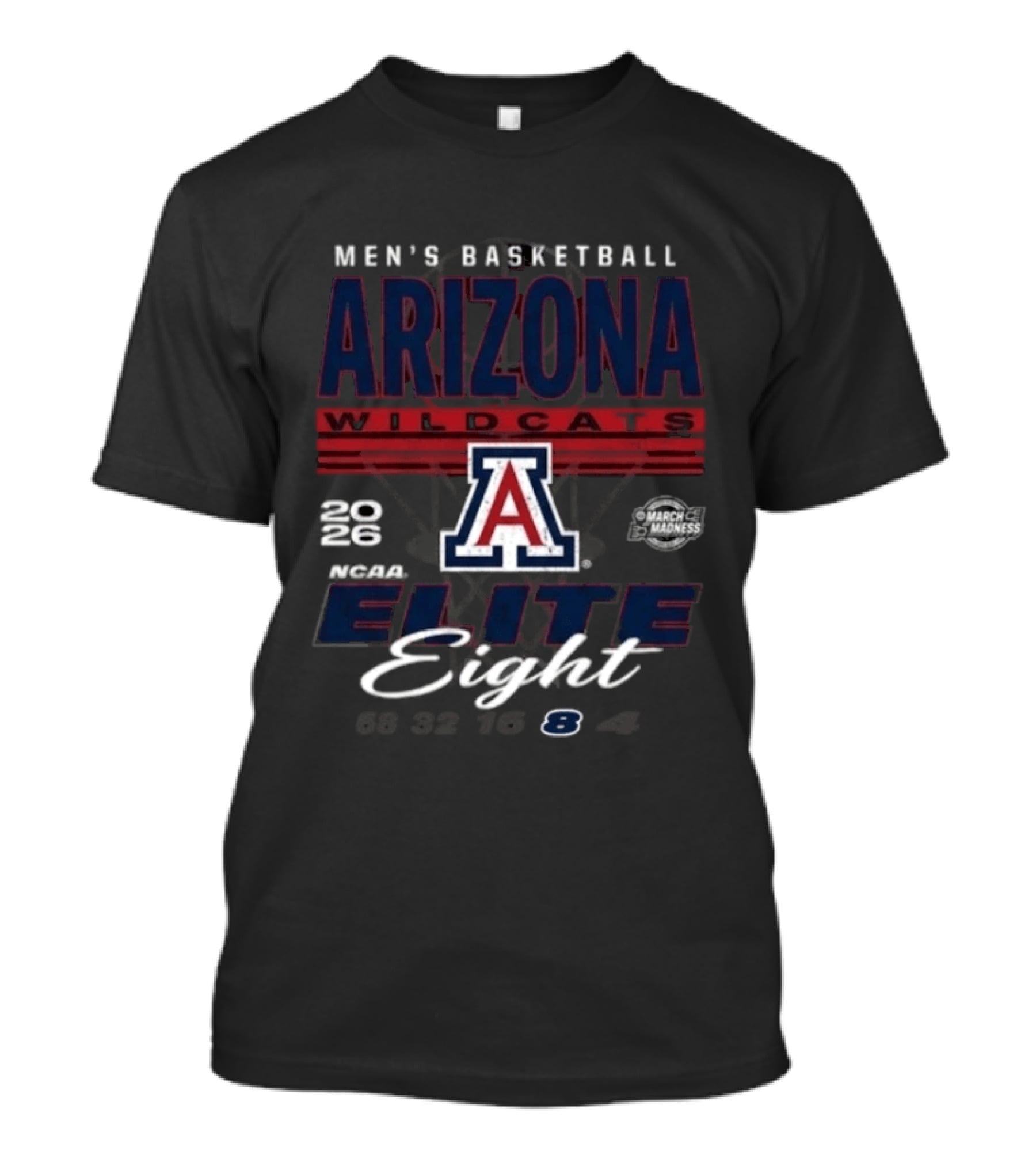 Arizona Wildcats Men's Basketball NCAA Elite Eight 2026 T-Shirt