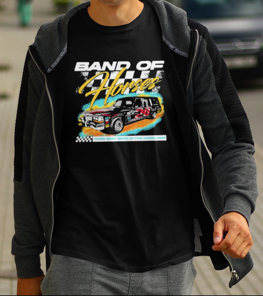 Band Of Horses Racing Car Third Best Band In The Carolinas T-Shirt