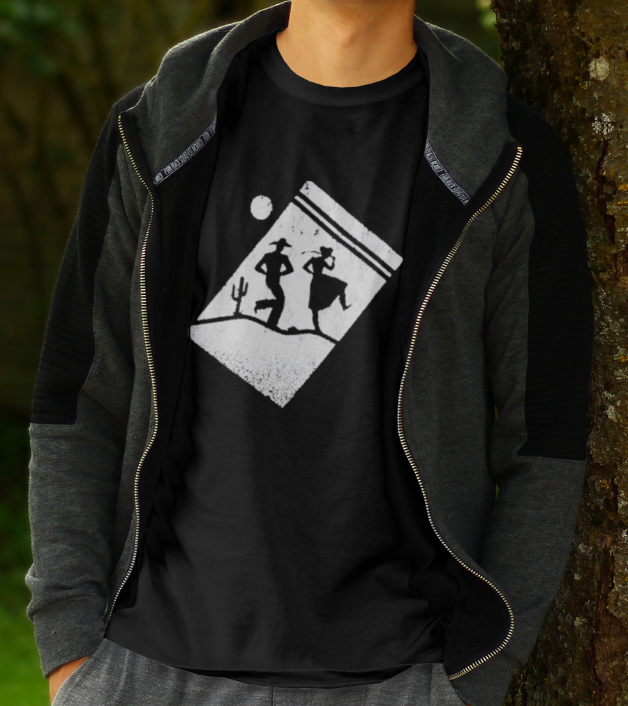 Paul Cauthen Cocaine Country Dancing Silhouette Cowboys Western T-Shirt