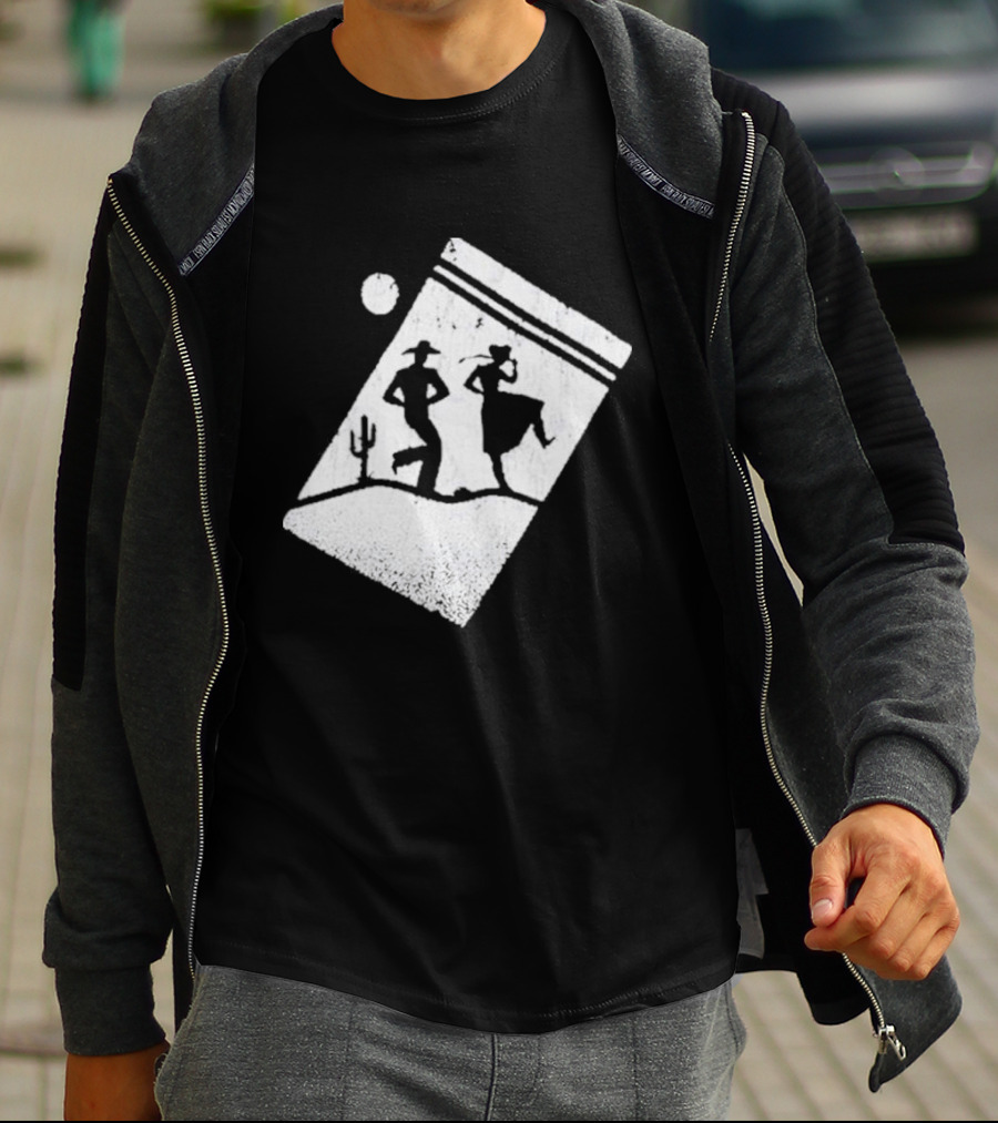 Paul Cauthen Cocaine Country Dancing Silhouette Cowboys Western T-Shirt