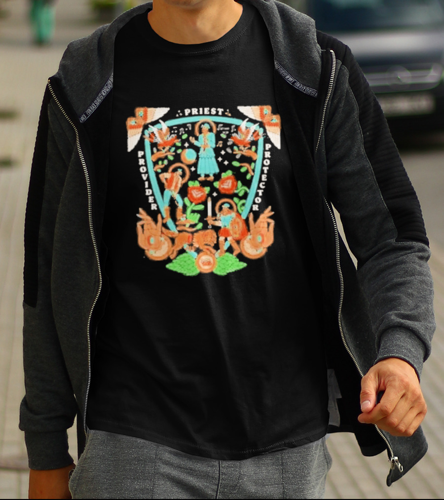 Priest Provider Protector Angelic Shield T-Shirt