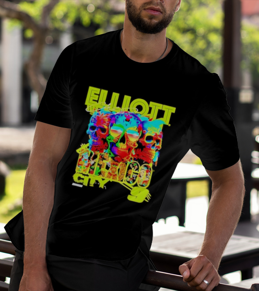 Elliott Mexico City Multicolor Skull T-Shirt