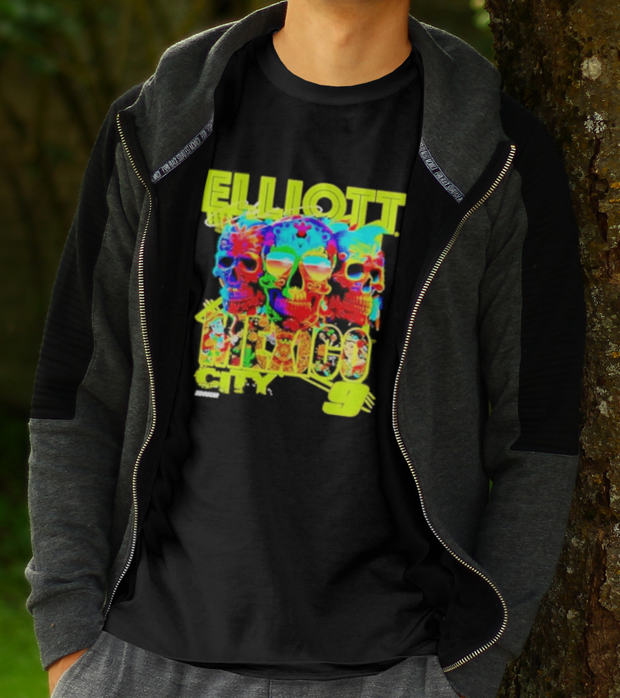 Elliott Mexico City Multicolor Skull T-Shirt