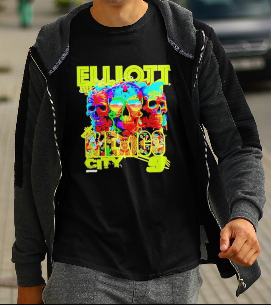 Elliott Mexico City Multicolor Skull T-Shirt
