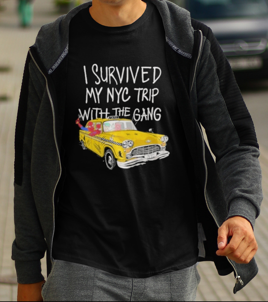 I Survived My NYC Trip With The Gang Spider Perks Taxi Adventure T-Shirt