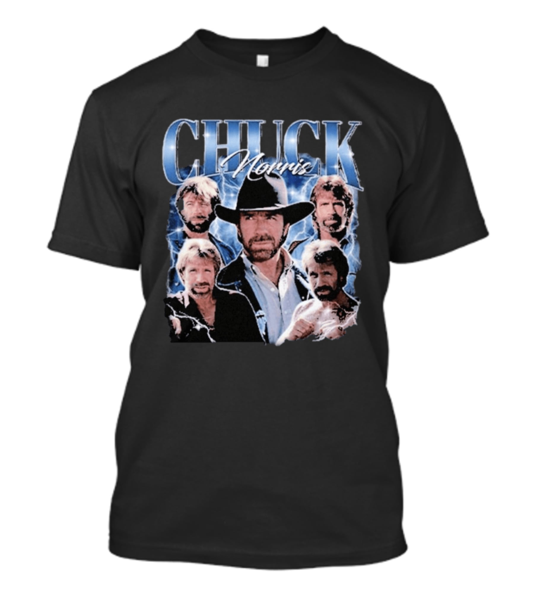 CHUCK NORRIS Iconic Cowboy Multiple Images T-Shirt
