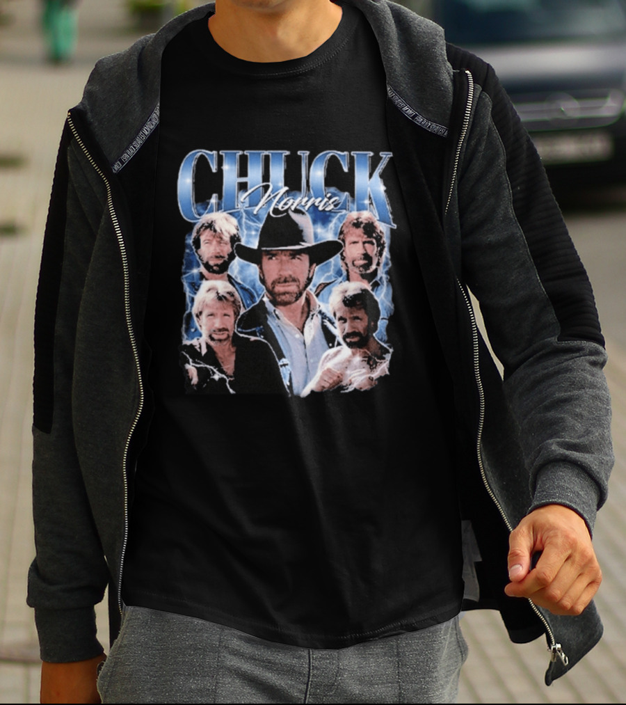 CHUCK NORRIS Iconic Cowboy Multiple Images T-Shirt