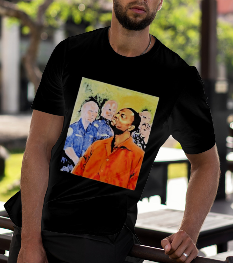 Rodney Hilton Jr Cloutfishing Artwork With Police Officers T-Shirt